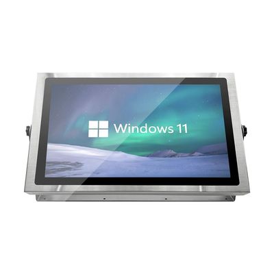 10.1' औद्योगिक पूर्ण IP69K PCAP टच एंड्रॉयड / X86 आधारित फ्लैट पैनल पीसी उच्च चमक पूर्ण IP69K स्टेनलेस स्टील