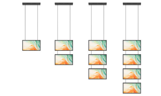18.5" to 27" High Brightness Single-Sided Hanging Multi-Screen Hanging Window Display 